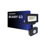 Noxion LED Breedstraler Beamy G3.1 Zwart 10W 1100lm 100D - 840 Koel Wit | IP65 - Bewegings- en Lichtsensor - Symmetrisch 